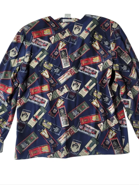 Vintage Silk Liz Clairborne V-neck Blouse 12 L - Picture 7 of 7